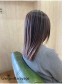 グレージュ×バレイヤージュ