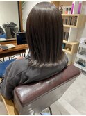 切りっぱなしロブ×グレージュカラー☆
