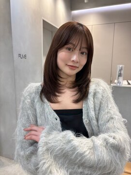 フォト 武蔵小杉(foto) ミディアム暗めカラーデザインカラーフェイスフレーミング