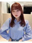 顔周りレイヤー/オレンジブラウン/髪質改善【SYUK高円寺】kanna