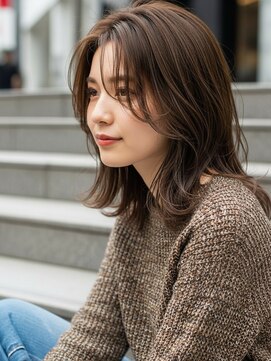 コトナ 越谷店 セミロング20代30代ストレートレイヤー前髪なし前髪あり越谷