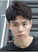 渋谷メンズパーマルーズショートアクティブショートツイスパ緩め