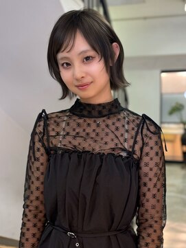 アクシス 栄店(`AXIS) 馬渕ミルクティーブロンド/ダークブルー/デジタルパーマ/栄