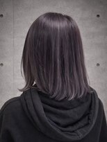 エイム ヘア リアム 調布店(eim hair liam)&nbsp;ラベンダーグレージュ/ボブレイヤー/切りっぱなしボブ/透明感