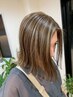 新規◇オトナ女性必見！◇カット+白髪ぼかしハイライト+透明感カラー￥22000
