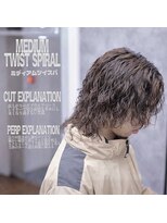 メンズ サロン ドット トウキョウ 町田店(men's salon dot. tokyo)&nbsp;ミディアムロング×ツイストスパイラル