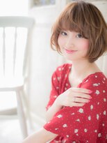 ブルー(BLUE)&nbsp;*CUORE水戸*…ひし形フォルムのくせ毛風小顔ふわミディb