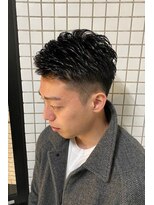 エヌドットバーバー ヒロオ(N.BARBER HIROO) アイロンパーマ×七三オールバック<広尾><理容室><濡れパン>