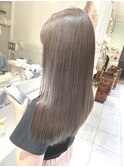 髪質改善カラー×シアーグレージュ