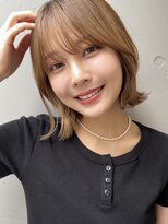 サンド 池袋 2nd(sand) 顔周りレイヤーカット小顔ボブルフ/ブリーチなし透明感カラー