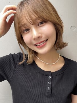 サンド 池袋 2nd(sand) 顔周りレイヤーカット小顔ボブルフ/ブリーチなし透明感カラー