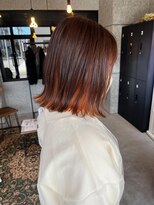 リンダテーラ(Linda tela) 【札幌白石】オレンジ/インナーカラー/デザインカラー/ボブ