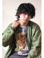 ブークル(boucle) ウルフパーマ　ゆるめスパイラルパーマ　メンズウルフ