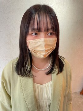 ビスクヘアデザイン(bisq hair design) 韓国風　前髪カット　艶髪　くびれ巻き　サイドバング
