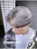 シルバーグレー　エンドブラック　エンドカラー　メンズカラー