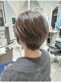 マッシュショート/ショートヘア/イルミナカラー/シアーベージュ