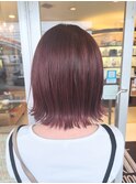 ピンクベージュピンクラベンダー艶カラー艶髪ハイライト