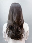 ロング美髪韓国ヘアおくれ毛顔周りレイヤー_ba543681