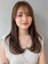 キリ 表参道(kyli) #小顔くびれヘアアプリコットオレンジハイライトカラー