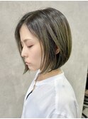 ミディアムヘア/暗めカラー/グランマッシュ/天王町 NH101