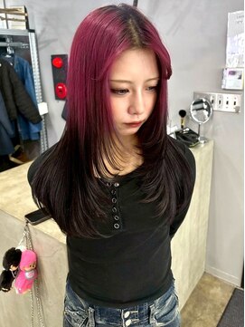 ローレンアンドパレード 並木坂店(Lauren&Parade) グラデーション ビビット ピンクカラー ロングレイヤー