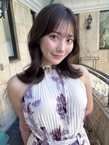 ラグーン 原宿 表参道(LAGOON)&nbsp;外ハネミディアムレイヤー30代40代50代前髪カット顔まわりカット