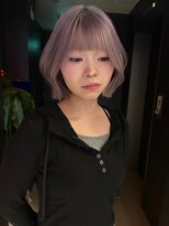 サンクマーケット 渋谷(cinq MARKET) 色落ちまで楽しめるラベンダーボブレイヤー