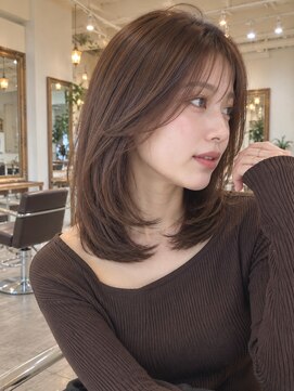 ラファンジュ ヘアー(Rohange hair) ミントグレージュ/流しバング/シアーバング