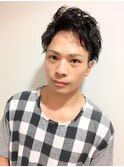 オールバック　グランジ　ツーブロックショート