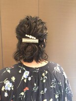 ヘアメイク シュシュ(Hair make chou chou)&nbsp;ボブのハーフアップスタイル【chou-chou 北林夏実】