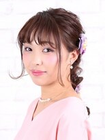 アース 米沢店(HAIR&MAKE EARTH) ふんわり華やかな編み下ろしアレンジ