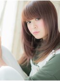 *mod's姪浜*…透け感ピンクベージュ小顔ニュアンスストカールe