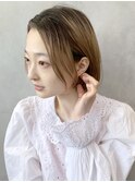 ボブスタイル_くびれヘアビタミンカラーメルティカラー_68501