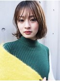 【morio札幌】大人かわいいシースルーバングボブ