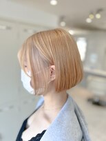 シャルムヘアー(charme hair)&nbsp;ミニボブ×ミルクティーカラー