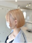 ミニボブ×ミルクティーカラー