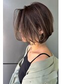 ショートボブレイヤーハイライトベージュ　n5.13
