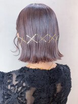 アイティー バイ アルバム 中野店(IT by ALBUM) ピンアレンジ_斜めバンググレージュカラー_ba417391