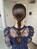 フェリーチェ(Felice)&nbsp;編み下ろし　ローポニー　ポニーテール　結婚式ヘア
