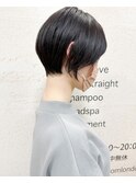 【morio札幌】札幌ショート　大人かわいい黒髪丸みショート