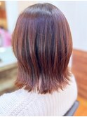 20代30代40代髪質改善カラー大人可愛いハイライトレッドブラウン