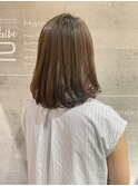 巻き髪風ワンカールボブ