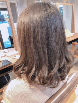 レイ 津田沼(Lei) ボブ/前髪/こなれミディ/オリーブベージュ/ウェーブパーマ/韓国