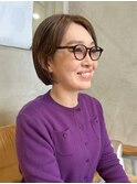 ボブ×ベージュ