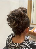 うなじスッキリトップボリュームヘア結婚式二次会花嫁ドレス着物