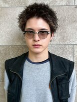 アイティーバイアルバム 下北沢店(IT by ALBUM)&nbsp;ブルーブラックスパイキーショートフェザーパーマ_ba550971