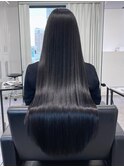 黒髪ロングストレート髪質改善