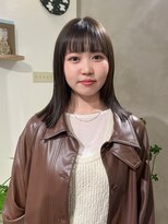 ノマド(nomad)&nbsp;オリーブベージュ　切りっぱなし　ミディアム