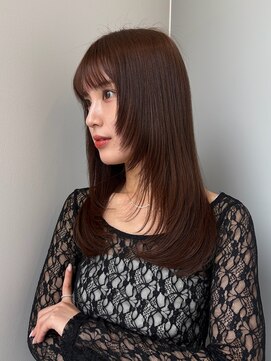 トリッカ 銀座(tricca) 韓国ロングヘア/シースルー前髪/艶感カラー/美髪ストレート