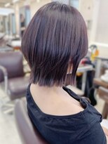 キアラ(Kchiara)&nbsp;ブリーチ無しラベンダーカラー×ぱつっとくびれボブKchiara奥野